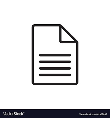 black document line art icon