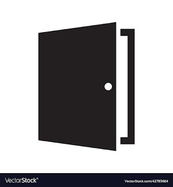 black door solid icon