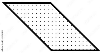 Black dotted fill parallelogram icon