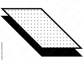Black dotted fill parallelogram layered icon