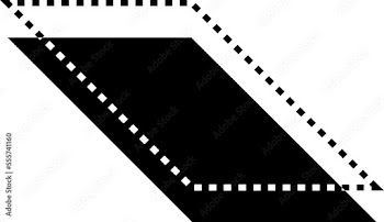 Black dotted outline parallelogram layered icon