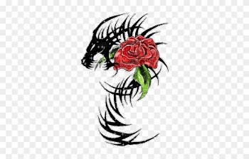 Black Dragon With Rosehttp - Dragon With Rose
