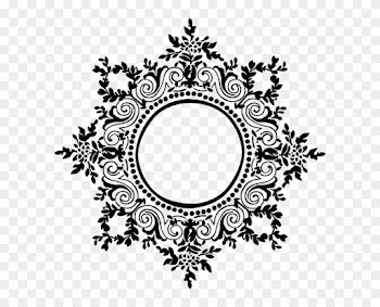 Black Filigree Frame - Wedding Digital Invitation Black And White
