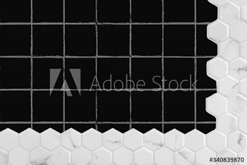 Black floor tiling textured background