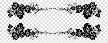 Black floral art, Beach rose Cdr Flower, floral flower frame transparent background PNG clipart