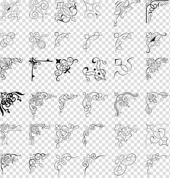 Black floral frame collage, Vintage clothing frame Decorative arts , Irregular window grilles transparent background PNG clipart