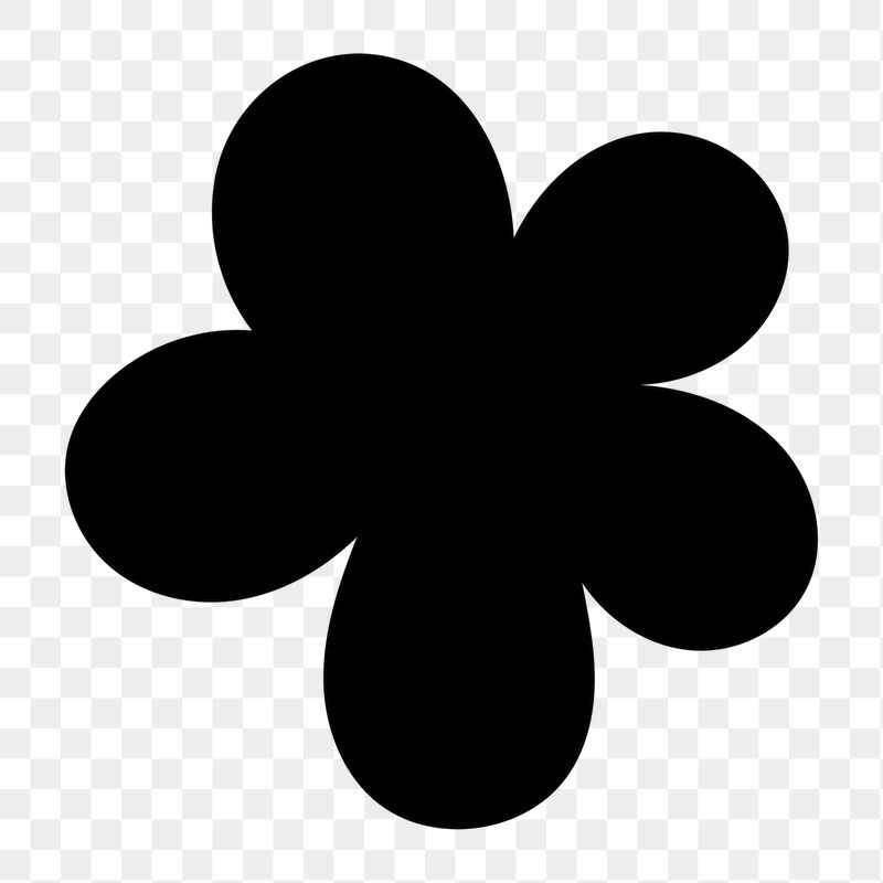 Black flower png sticker, cute | Free Icons - rawpixel