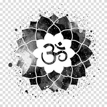 Black flower , Watercolor painting Drawing, Om transparent background PNG clipart