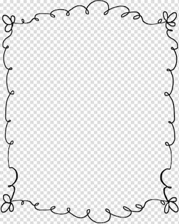 Black frame illustration, Microsoft Word , cute border transparent background PNG clipart