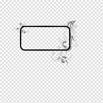 Black frame with vines transparent background PNG clipart