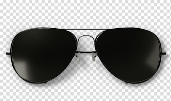 Black framed Aviator-style sunglasses on blue surface, Sunglasses Computer file, Black sunglasses transparent background PNG clipart