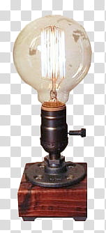 , black framed bulb turned on transparent background PNG clipart