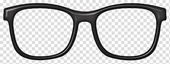 Black framed eyeglasses art, Sunglasses Optics , spectacles frame transparent background PNG clipart