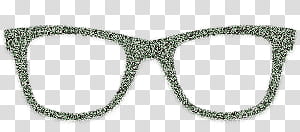 Black framed eyeglasses illustration transparent background PNG clipart