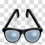 Black framed sunglasses artwork transparent background PNG clipart