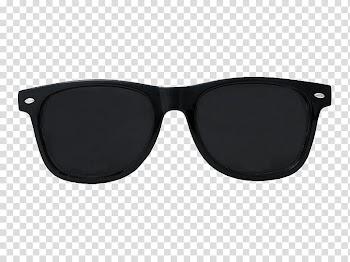 Black framed sunglasses transparent background PNG clipart