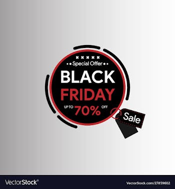 Black friday banner template vector image