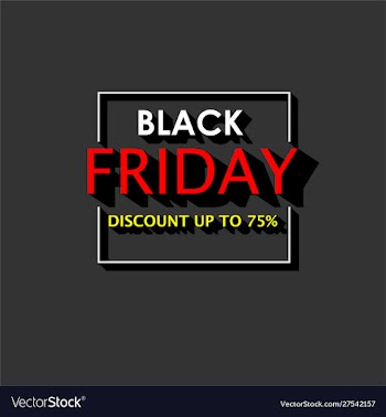 Black friday banner template with 3d shadow effect vector image