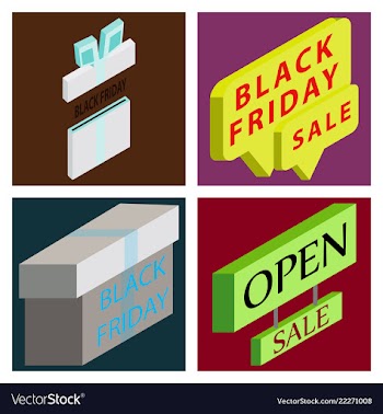 Black friday calligraphic designs retro style vector image