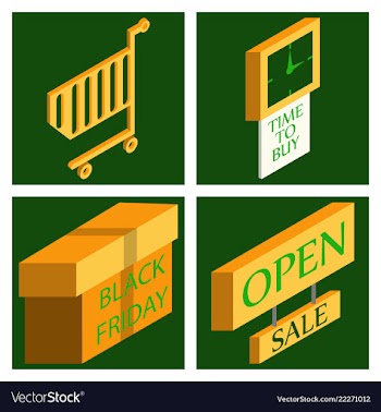 Black friday calligraphic designs retro style vector image