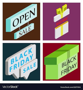 Black friday calligraphic designs retro style vector image