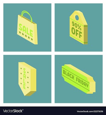 Black friday calligraphic designs retro style vector image