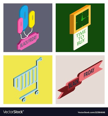 Black friday calligraphic designs retro style vector image