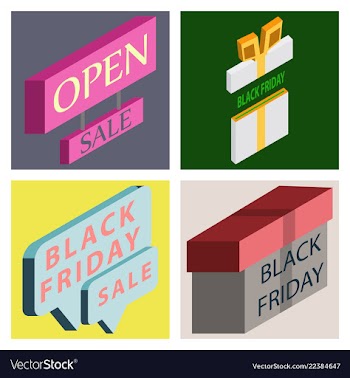 Black friday calligraphic designs retro style vector image