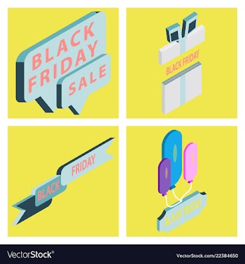 Black friday calligraphic designs retro style vector image