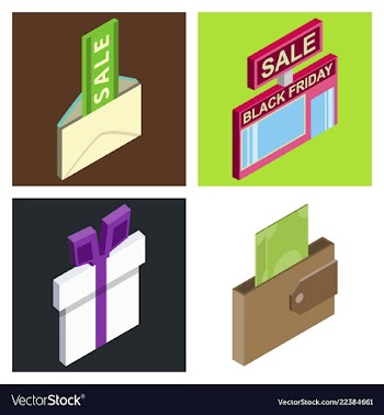 Black friday calligraphic designs retro style vector image