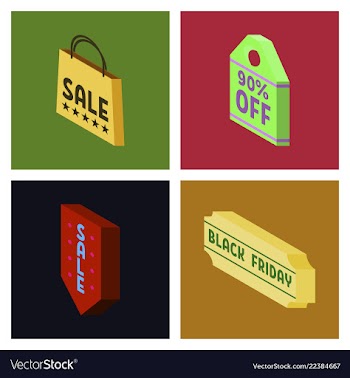 Black friday calligraphic designs retro style vector image