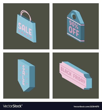 Black friday calligraphic designs retro style vector image