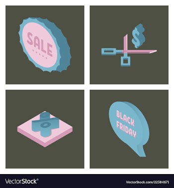 Black friday calligraphic designs retro style vector image