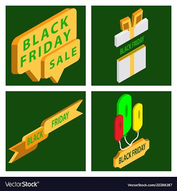 Black friday calligraphic designs retro style vector image