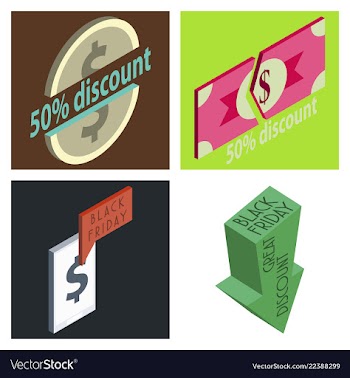Black friday calligraphic designs retro style vector image