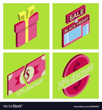 Black friday calligraphic designs retro style vector image