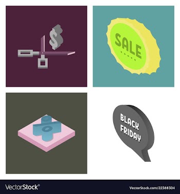 Black friday calligraphic designs retro style vector image