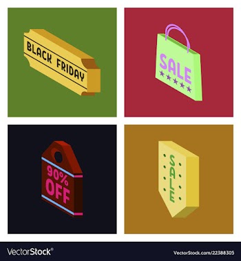 Black friday calligraphic designs retro style vector image