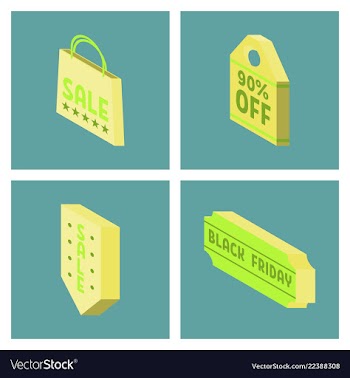 Black friday calligraphic designs retro style vector image