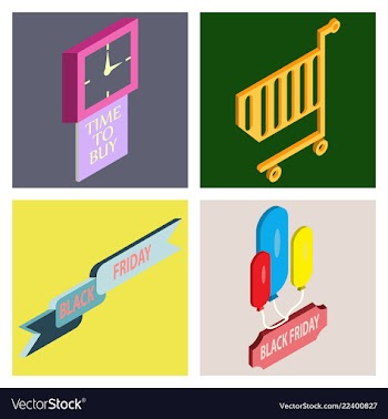 Black friday calligraphic designs retro style vector image