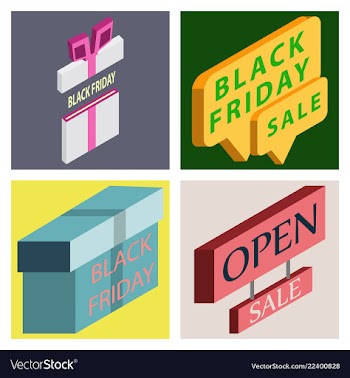 Black friday calligraphic designs retro style vector image