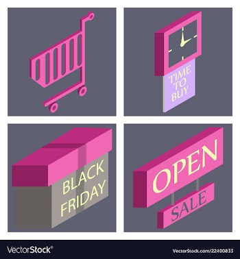 Black friday calligraphic designs retro style vector image