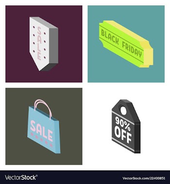 Black friday calligraphic designs retro style vector image