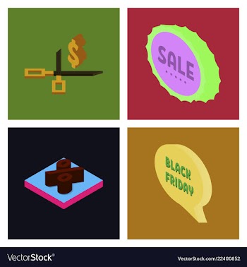 Black friday calligraphic designs retro style vector image