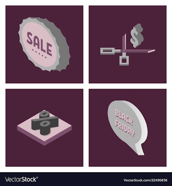Black friday calligraphic designs retro style vector image