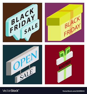 Black friday calligraphic designs retro style vector image