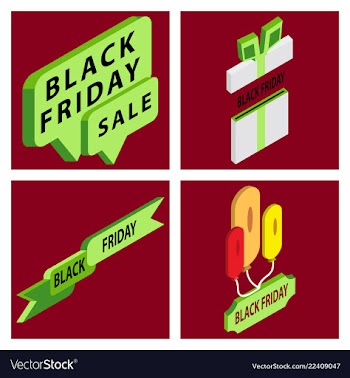 Black friday calligraphic designs retro style vector image
