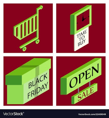 Black friday calligraphic designs retro style vector image