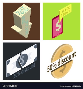 Black friday calligraphic designs retro style vector image