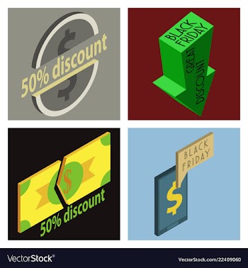 Black friday calligraphic designs retro style vector image